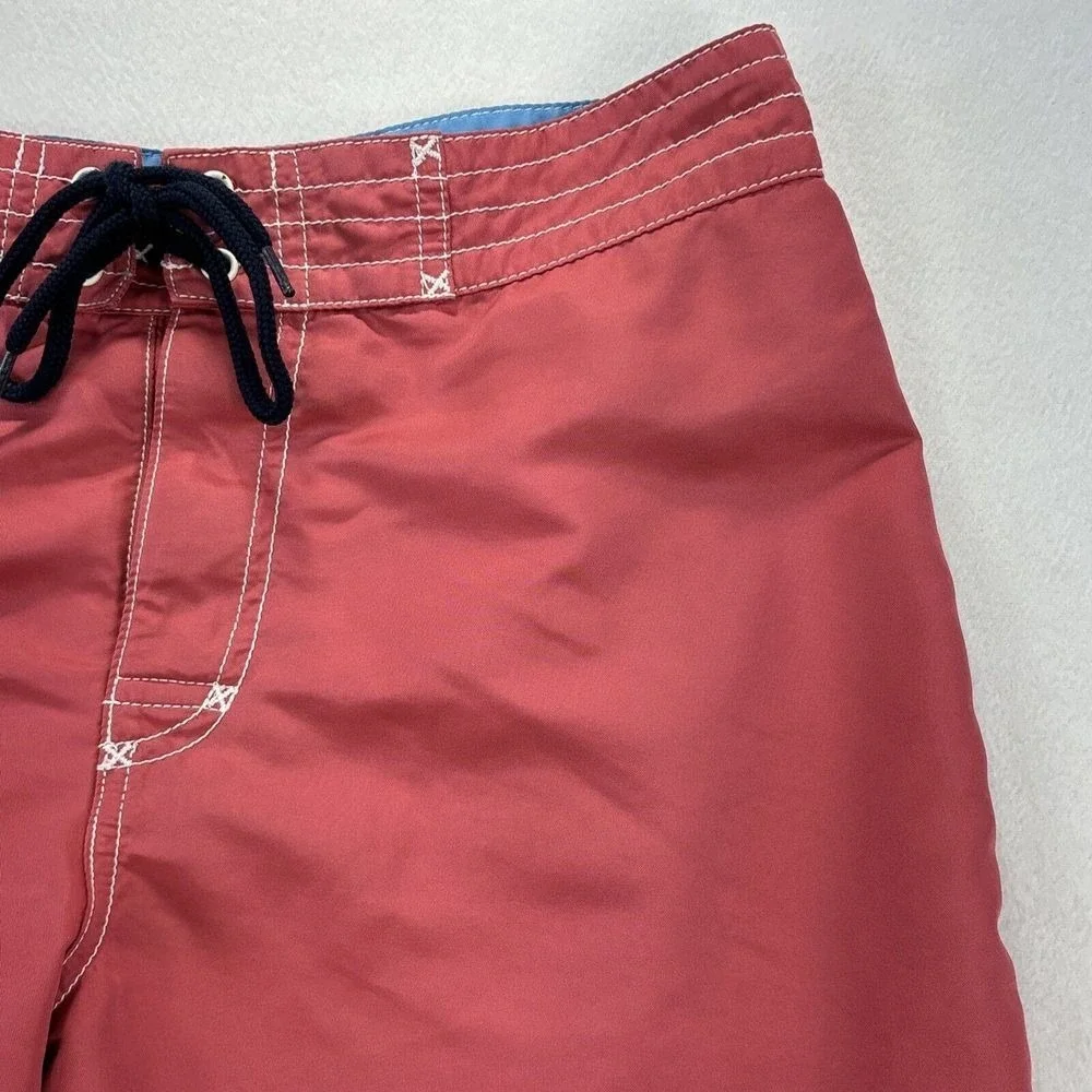 Vineyard Vines Mens Board Shorts 30 Pink Cargo Drawstring Swim Trunks Whale Logo